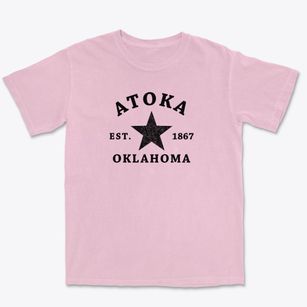 Atoka Oklahoma Star Premium Heavyweight T-shirt