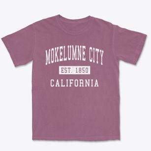 Mokelumne City California Classic Established Premium Heavyweight T-shirt