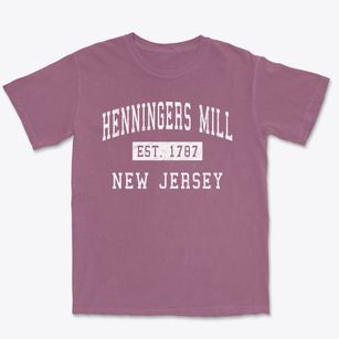 Henningers Mill New Jersey Classic Established Premium Heavyweight T-shirt