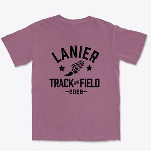Lanier High School Track and Field Premium Heavyweight T-shirt