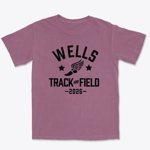 Wells Middle School Track and Field Premium Heavyweight T-shirt