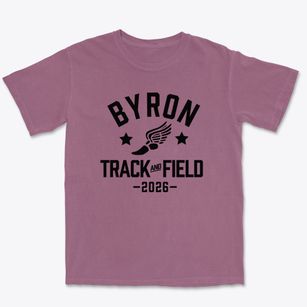 Byron High School Track and Field Premium Heavyweight T-shirt