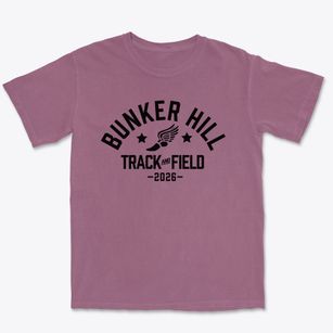 Bunker Hill Elementary School Track and Field Premium Heavyweight T-shirt