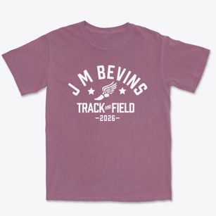 J M Bevins Elementary School Track and Field Premium Heavyweight T-shirt
