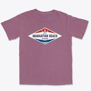 Manhattan Beach California Diamond Star Premium Heavyweight T-shirt