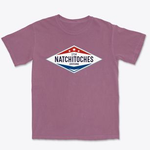 Natchitoches Louisiana Diamond Star Premium Heavyweight T-shirt