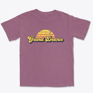 Grand Detour Illinois Sublime Sunset Premium Heavyweight T-shirt