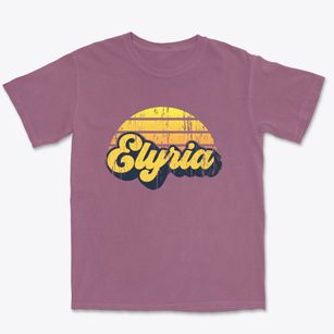 Elyria Nebraska Sublime Sunset Premium Heavyweight T-shirt