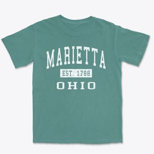 Marietta Ohio Classic Established Premium Heavyweight T-shirt