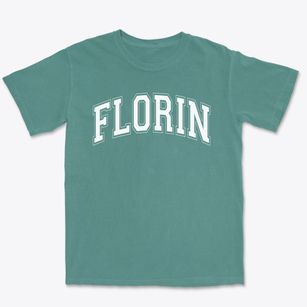 Florin High School Varsity Arch Premium Heavyweight T-shirt