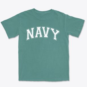 Navy Elementary School Varsity Arch Premium Heavyweight T-shirt