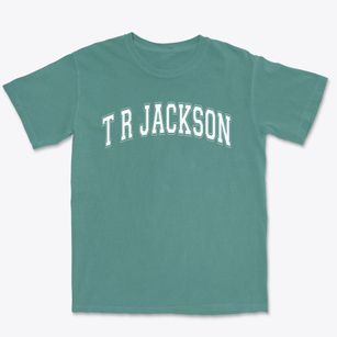 T R Jackson Pre K Center Varsity Arch Premium Heavyweight T-shirt