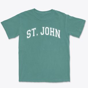 Saint John Elementary School Varsity Arch Premium Heavyweight T-shirt