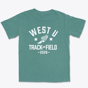 West University High School Track and Field Premium Heavyweight T-shirt