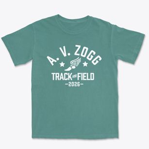 A. V. Zogg Middle School Track and Field Premium Heavyweight T-shirt