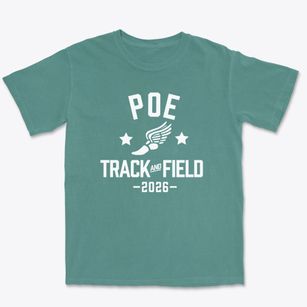 Poe Magnet Elementary School Track and Field Premium Heavyweight T-shirt