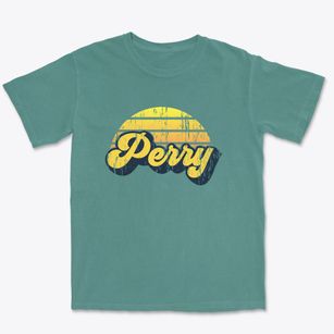Perry Iowa Sublime Sunset Premium Heavyweight T-shirt