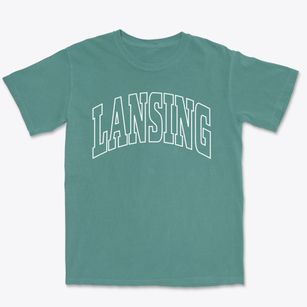Lansing Illinois Trendy Block Premium Heavyweight T-shirt