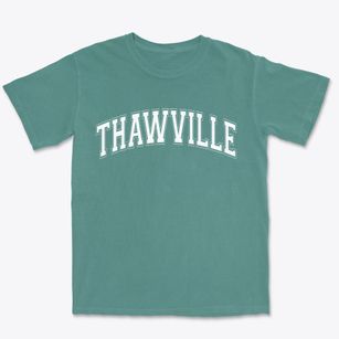 Thawville Illinois Varsity Premium Heavyweight T-shirt