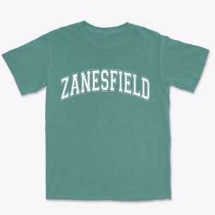 Zanesfield Ohio Varsity Premium Heavyweight T-shirt