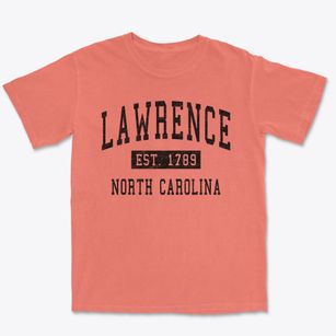 Lawrence North Carolina Classic Established Premium Heavyweight T-shirt