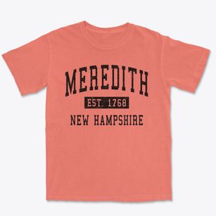 Meredith New Hampshire Classic Established Premium Heavyweight T-shirt