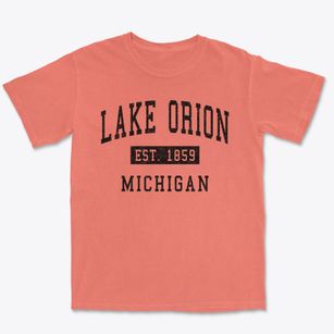 Lake Orion Michigan Classic Established Premium Heavyweight T-shirt