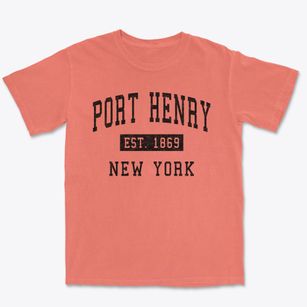 Port Henry New York Classic Established Premium Heavyweight T-shirt