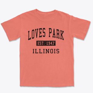 Loves Park Illinois Classic Established Premium Heavyweight T-shirt