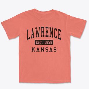 Lawrence Kansas Classic Established Premium Heavyweight T-shirt