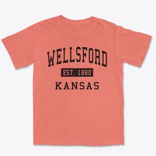 Wellsford Kansas Classic Established Premium Heavyweight T-shirt