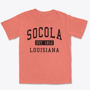 Socola Louisiana Classic Established Premium Heavyweight T-shirt