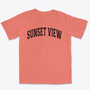 Sunset View Elementary School Varsity Arch Premium Heavyweight T-shirt