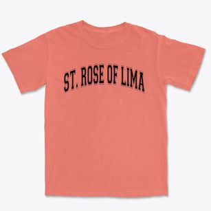 St Rose Of Lima Parish Varsity Arch Premium Heavyweight T-shirt