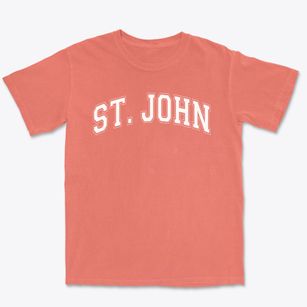 Saint John Lutheran School Varsity Arch Premium Heavyweight T-shirt