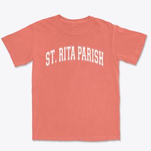 St Rita Parish Varsity Arch Premium Heavyweight T-shirt