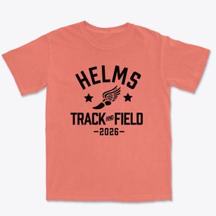 Helms Elementary School Track and Field Premium Heavyweight T-shirt