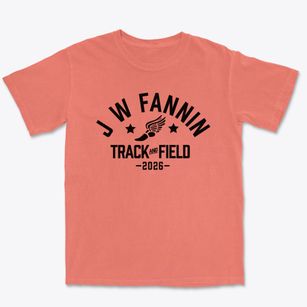 J W Fannin Elementary School Track and Field Premium Heavyweight T-shirt
