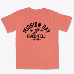 Mission Bay High School Track and Field Premium Heavyweight T-shirt