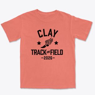 Clay High School Track and Field Premium Heavyweight T-shirt