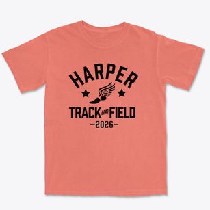 Harper School Track and Field Premium Heavyweight T-shirt