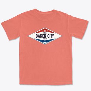 Baker City Oregon Diamond Star Premium Heavyweight T-shirt