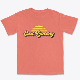 East Lansing Michigan Sublime Sunset Premium Heavyweight T-shirt