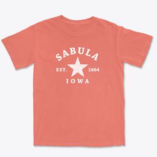 Sabula Iowa Star Premium Heavyweight T-shirt