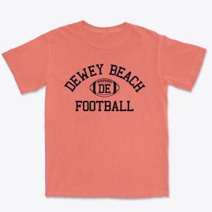 Dewey Beach Delaware Football Premium Heavyweight T-shirt