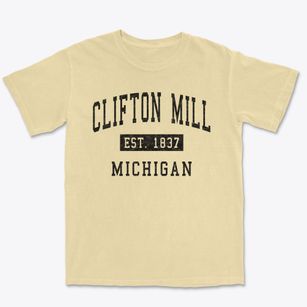 Clifton Mill Michigan Classic Established Premium Heavyweight T-shirt
