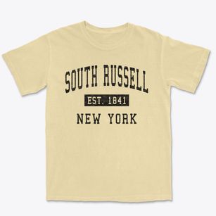 South Russell New York Classic Established Premium Heavyweight T-shirt