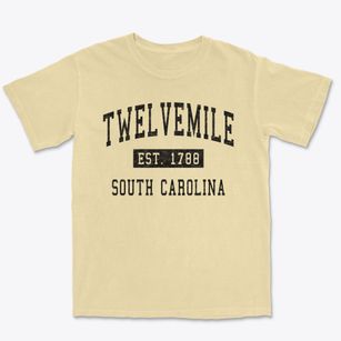 Twelvemile South Carolina Classic Established Premium Heavyweight T-shirt