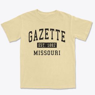 Gazette Missouri Classic Established Premium Heavyweight T-shirt