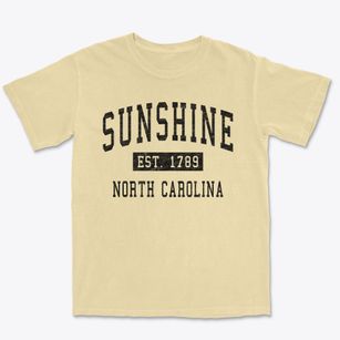 Sunshine North Carolina Classic Established Premium Heavyweight T-shirt